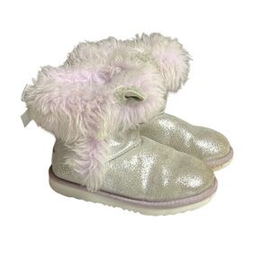 UGG Maizey Classic II The Fluff Squad Boots Silver Lavender 2